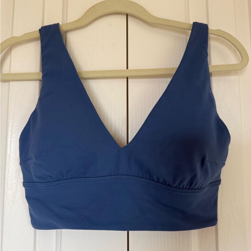 Lululemon Blue V-Neck Sports Bra Intimates